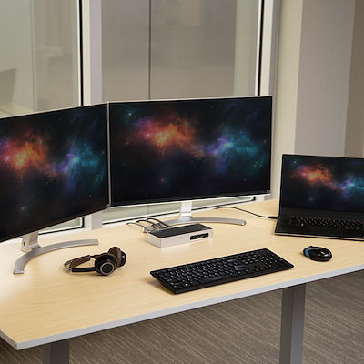 USB 3.0 デュアルモニタ対応ドッキングステーション - HDMI + DVI