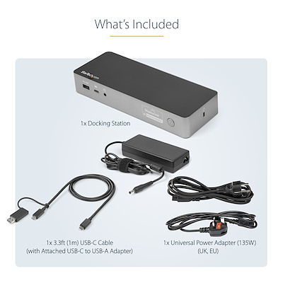 Universal Laptop Docking Station, Hybrid USB-C & USB-A Dock, Dual 4K DP & HDMI, 60W PD, Mac / Window Universal Laptop Docking Station, Hybrid USB-C & USB-A Dock, Dual 4K DP & HDMI, 60W PD, Mac / Window