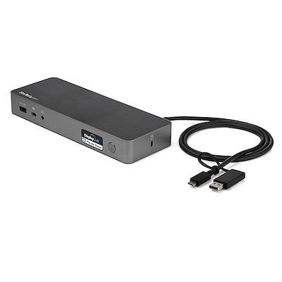 Gigabit-Ethernet, Audio, 5 USB-Anschlüsse WAVLINK USB C Dual 4K-Notebook-Dockingstation mit 65W Stromversorgung für Notebooks Unterstützt DisplayPort und HDMI für Windows oder MacOS 