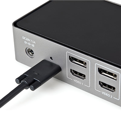 USB-C/USB-A対応ドック トリプル4Kモニタ／6ポートUSB-A／GbE 