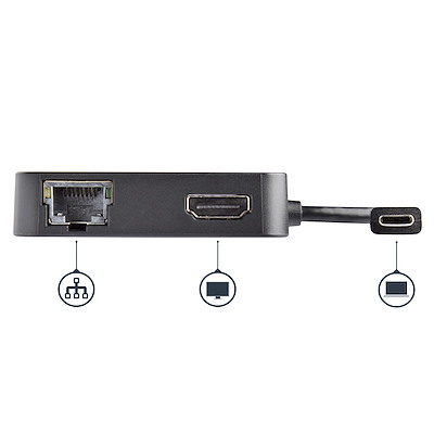 USB-C マルチポートアダプタ - 4K HDMI/GbE/USB-C/USB-A