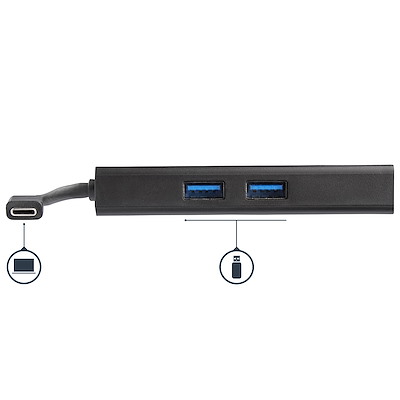StarTech.com Adaptateur multiport USB-C pour ordinateur portable - ref:  DKT30CVAGPD Extensions de port Disponible