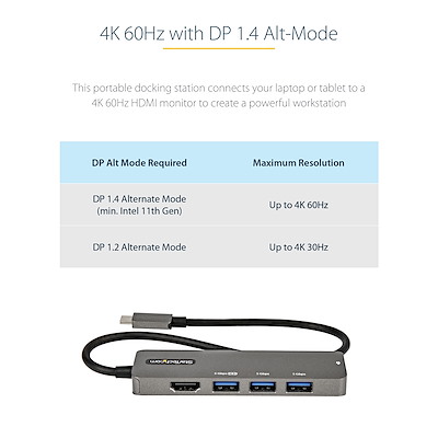 StarTech.com Adaptateur multiport USB-C vers HDMI 4K 30 Hz, Hub 3 ports USB  3.0, SD/microSD et Power Delivery 100W - Hub USB - Garantie 3 ans LDLC