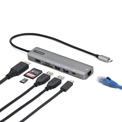 マルチポートアダプター／USB-C接続／シングルモニター／4K60Hz