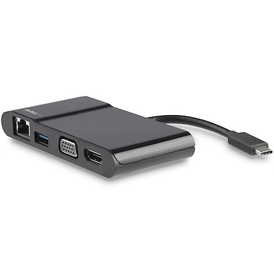 Adaptador Multipuertos USB-C - Dock USB-C Portátil con HDMI 4K o VGA 1080p - Gigabit Ethernet, 5Gbps USB-A 3.0 - Adaptador Conversor de AV Digital USB-C - USB Tipo C/Thunderbolt 3 para Laptop