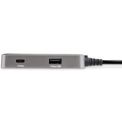 マルチポートアダプター／USB-C接続／シングルモニター／4K60Hz HDMI 2.0／100W USB PDパススルー／1x USB-A + 2x  USB-C／25cm 一体型ケーブル／各種OS対応／スペースグレー／Type C ドッキングステーション／多機能 ハブ