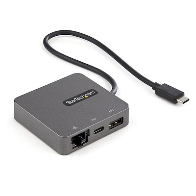 USB-C Multiport Adapter - USB 3.1 Gen 2 Type-C Mini Dock - USB-C to 4K HDMI or 1080p VGA Video - 10Gbps USB-A USB-C, GbE - Portable Travel Laptop Dock - Works w/Thunderbolt 3