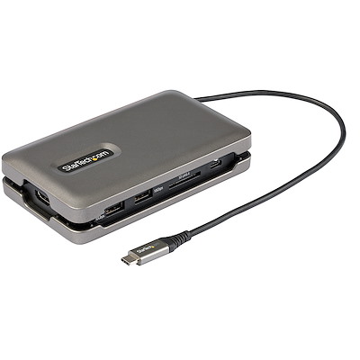 Adaptador Multipuertos USB-C - USB Tipo C a HDMI 2.0 4K a 60Hz - Hub USB de  2 Puertos de 10Gbps - con PD de Paso de 100W - GbE - SD/MicroSD - Mini