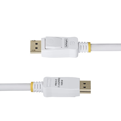 1.8m、ホワイト。最大解像度4K60Hzに対応し、DisplayPort対応デバイス