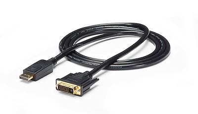 6ft (1.8m) DisplayPort to DVI Cable - 1080p Video - DisplayPort to DVI Adapter Cable - DP to DVI-D Converter Single Link - DP to DVI Monitor Cable - Latching DP Connector