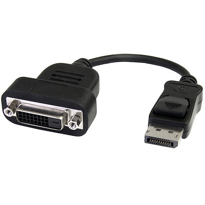 Adaptador DisplayPort a DVI - Conversor Activo de Video DisplayPort a DVI-D de 1080p - Cable Adaptador Tipo Dongle DP 1.2 a DVI - Adaptador DP a DVI - Conector DP con Pestillos