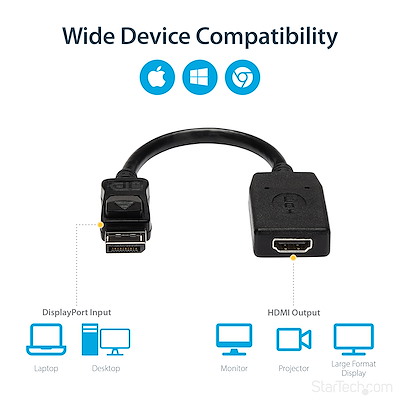 （まとめ）StarTech.com DisplayPort-HDMI/VGA変換アダプタ ツーインワン（2-in-1） トラベルAVアダプタ DP2HDVGA 1個 〔×3セット〕 DisplayPort to HDMI Adapter - 1080p - DP to HD -