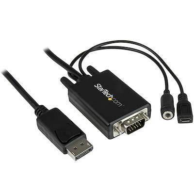 DisplayPort to VGA Adapter Cable with Audio - 6ft (2m)