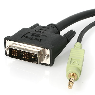 6 ft DVI-D Single Link Cable with 3.5mm Audio - M/M