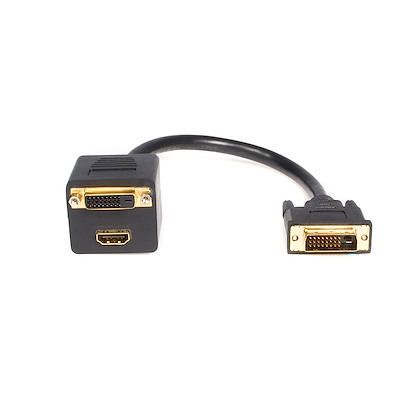 DVI-D to DVI-D & HDMI Splitter Cable - M/F