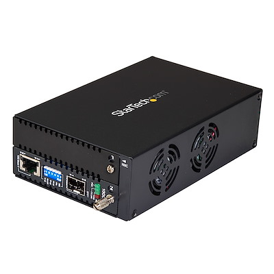 10 gigabit Ethernet koper naar fiber media converter - Open SFP+ - beheerd