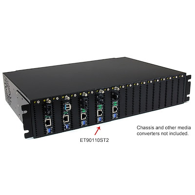 10/100 Mbps Multi Mode Fiber Media Converter ST 2 km - TAA