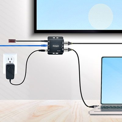 PremiumCord Estensore HDMI Fino A 60 Metri Con Cavo LAN Cat6/Cat6a/Cat7 – Full HD 1080p 60Hz, Alloggiamento In Metallo, Compatibile HDCP
