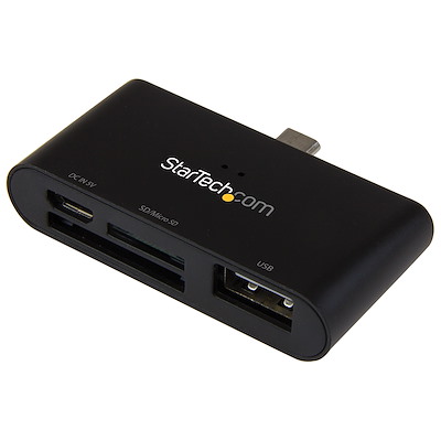 On-the-Go USB Card Reader for Mobile Devices - Supports SD & Micro SD Cards