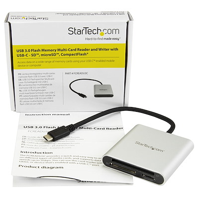STARTECH SDMSDRWU3AC LECTEUR CARTE MEMOIRE SD, micro SD, USB C, USB A, US
