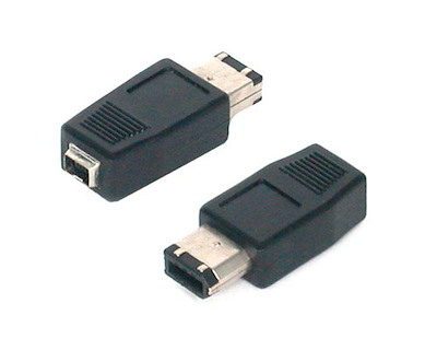 IEEE-1394 FireWire Adapter 4 Pin - 6 Pin  F/M