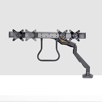Desk Mount Dual Monitor Arm with Crossbar, Up To 27