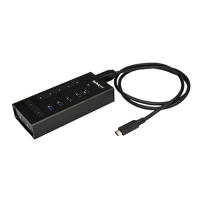 7 Port USB C Hub - USB Type-C to 2x USB-C/5x USB-A - Commercial Metal USB 3.0 Hub - SuperSpeed 5Gbps USB 3.1/3.2 Gen 1 - Self Powered - BC 1.2 Fast Charge - Mountable/Rugged