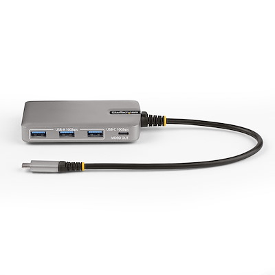 USB-C対応ノートPCに4口の10Gbps USBハブ（4K60Hz DP Altモード対応