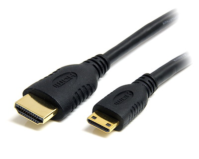 1m Mini HDMI naar HDMI Cable met Ethernet - 4K 30Hz High Speed Mini HDMI naar HDMI Adapterkabel, Mini HDMI Type-C naar HDMI Monitor/Display, Duurzame Video Converter Kabel