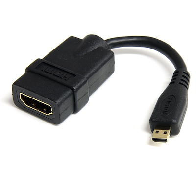 Micro HDMI to HDMI Adapter - 4K 30Hz Video - Durable High Speed Micro HDMI Type-D to HDMI 1.4 Converter/Cable Adapter Dongle - Ultra HD HDMI Monitors, TVs & Displays - M/F