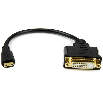 brydning obligatorisk Lignende 8 in (20cm) Mini HDMI to DVI-D Cable M/F - Video Cable Adapters |  StarTech.com