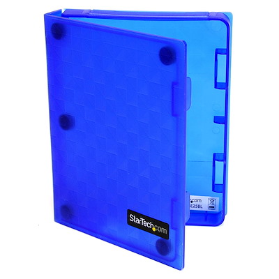 2.5in Anti-Static Hard Drive Protector Case - Blue (3pk)