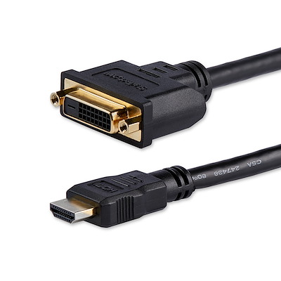 Adaptateur HDMI vers DVI, Câble Displayport, Convertisseur Mobile avec Connecteur HDMI Mâle et Connecteur DVI Femelle, Câble de Connexion au Format Dongle, Câble de 20cm