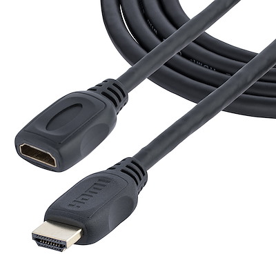 2m HDMI Verlängerung Kabel - HDMI Stecker auf HDMI Buchse Adapter - 4k HDMI Verbindungskabel - 4K 30Hz UHD HDMI Kabel mit Ethernet - High speed HDMI 1.4 Kabel/Kupplung