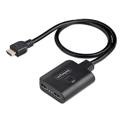 StarTech.com Divisor HDMI de 2 puertos, video HDMI 2.0 4K 60Hz, divisor  HDMI 4K 1 entrada 2 salidas, 1x2 HDMI Display/Output Splitter, HDR/HDCP,  cable