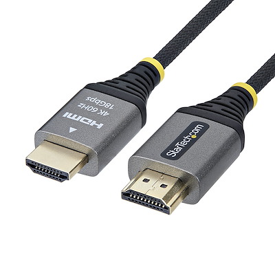 フレキシブル、1m、ブラック。柔軟な配線と4K 60Hz映像伝送に対応する