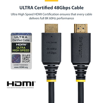 50cm (1.6ft) Certified Ultra High Speed HDMI Cable, 8K 60Hz/4K