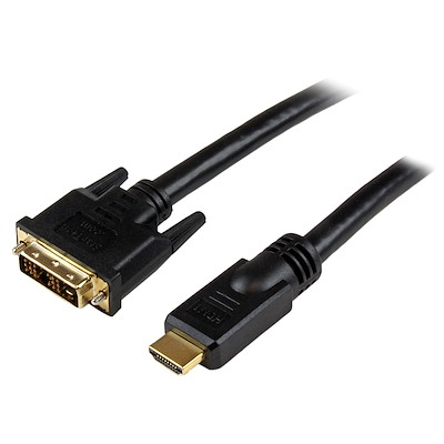 Cable Adaptador Video HDMI a DVI-D de 9.1m Macho a Macho - Convertidor - Negro