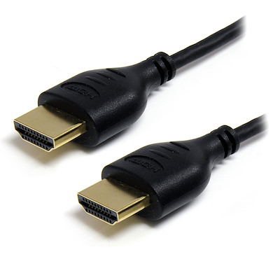 3ft Slim HDMI Cable - 4K High Speed HDMI Cable with Ethernet - 4K 30Hz UHD HDMI Cord - 10.2 Gbps Bandwidth - HDMI 1.4 Video / Display Cable 36AWG - HDCP 1.4 - Thin HDMI Cable