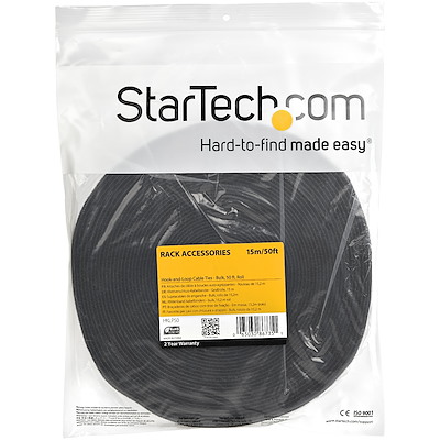 StarTech.com B506I-HOOK-LOOP-TIES  StarTech.com Attaches de Câbles  Auto-Agrippantes de 15cm - Lot de 50 - Noir - Attache Câble Adhésif  Réutilisable - Bande Auto-Agrippante pour Cable Management - Réglables et  Flexibles 