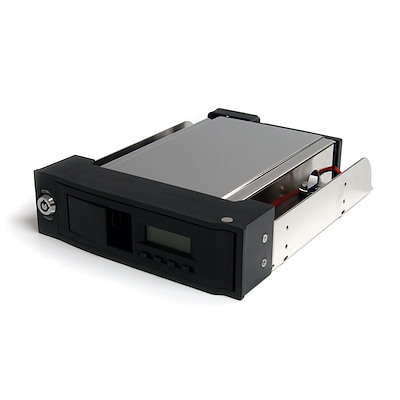 5.25in Trayless Hot Swap Mobile Rack for 3.5in SATA HDD with LCD & Fan