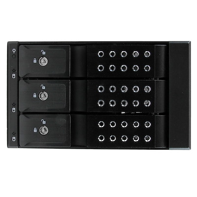 3 Bay Aluminum Trayless Hot Swap Mobile Rack Backplane for 3.5in SAS  II/SATA III - 6 Gbps HDD