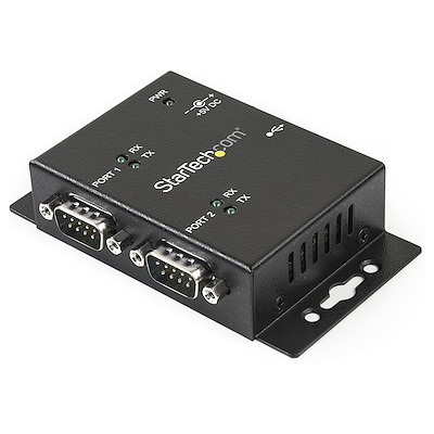 Adaptador USB a Serial DB9 de 2 Puertos con Clips de Instalación DIN y Montaje en Pared - Hub Serial FTDI de 2 Puertos