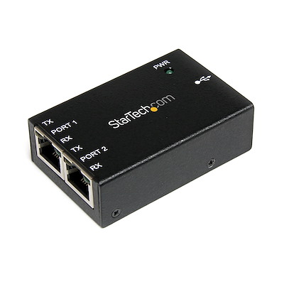 2 Port Industrial USB to Serial RJ45 Adapter - Wallmount and DIN Rail