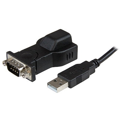 1 Port USB to RS232 DB9 Serial Adapter with Detachable 6ft USB A to B Cable