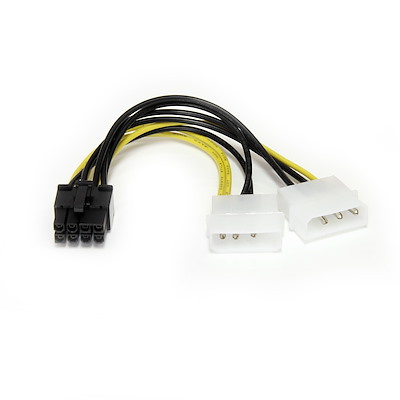 6in LP4 to 8 Pin PCI Express Video Card Power Cable Adapter