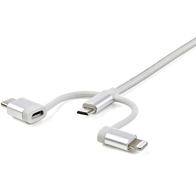 New Style 2 in 1 Micro/Ligntning Charging USB Cable for Android and iPhone Kj 