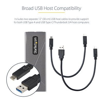 USB接続 M.2 PCIe NVMe & M.2 SATA SSD ケース - StarTech.com