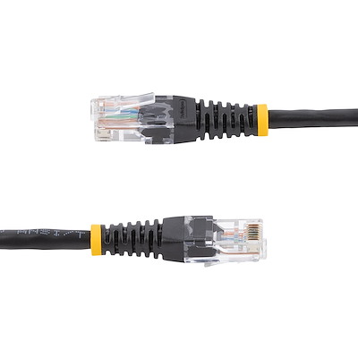 StarTech.com Cat5e Ethernet Cable 10 ft Black - Cat 5e Molded Patch Cable -  M45PATCH10BK - Cat 5 Cables 