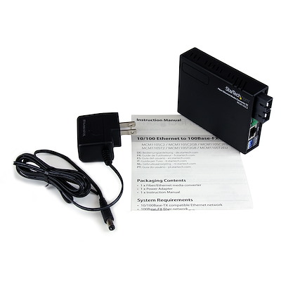 10/100 Fiber to Ethernet Media Converter Multi Mode SC 2 km - TAA